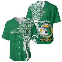 Personalised Liahona - Saineha High School Baseball Jersey Tongan Ngatu Pattern LT14 - Polynesian Pride