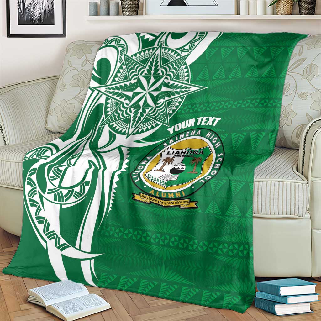 Personalised Liahona - Saineha High School Blanket Tongan Ngatu Pattern LT14 - Polynesian Pride