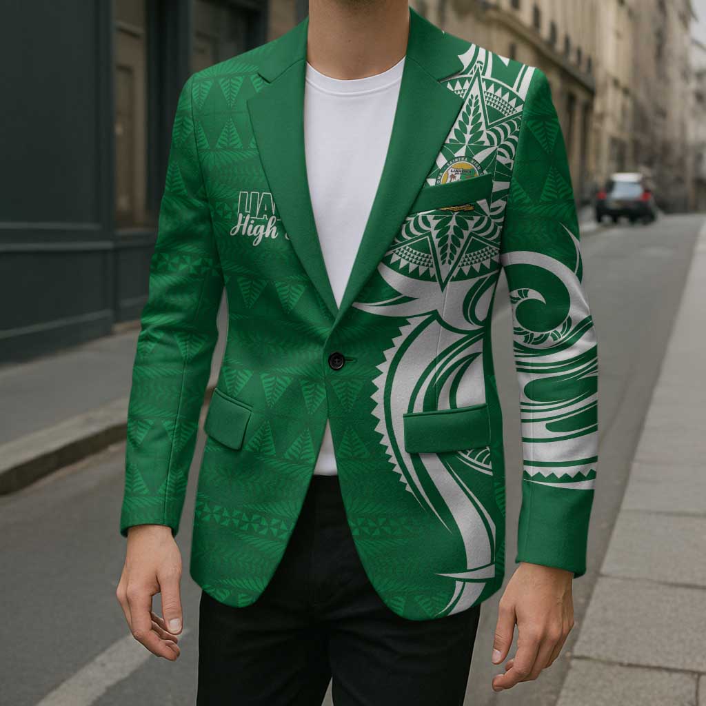 Personalised Liahona - Saineha High School Blazer Tongan Ngatu Pattern - Polynesian Pride