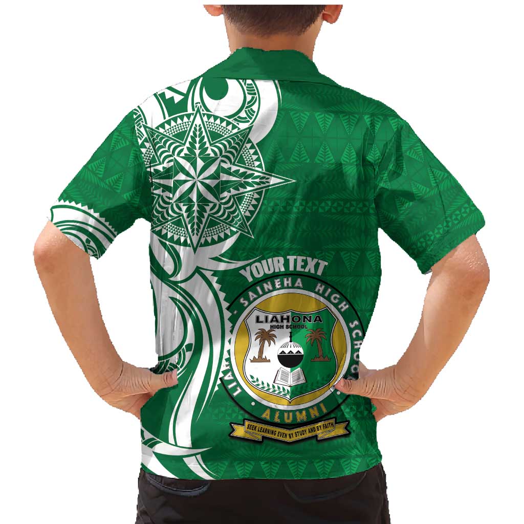 Personalised Liahona - Saineha High School Family Matching Mermaid Dress and Hawaiian Shirt Tongan Ngatu Pattern LT14 - Polynesian Pride