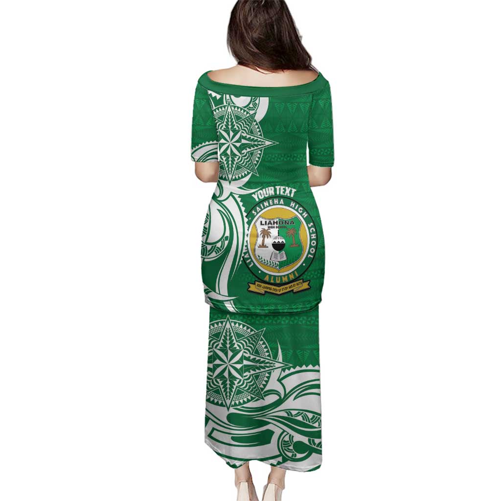Personalised Liahona - Saineha High School Family Matching Puletasi and Hawaiian Shirt Tongan Ngatu Pattern LT14 - Polynesian Pride