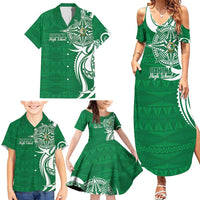 Personalised Liahona - Saineha High School Family Matching Summer Maxi Dress and Hawaiian Shirt Tongan Ngatu Pattern LT14 - Polynesian Pride