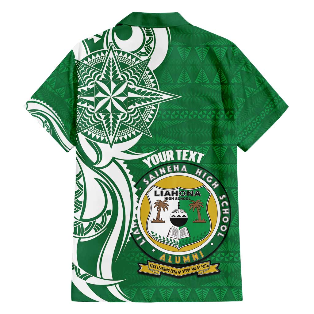 Personalised Liahona - Saineha High School Hawaiian Shirt Tongan Ngatu Pattern - Polynesian Pride