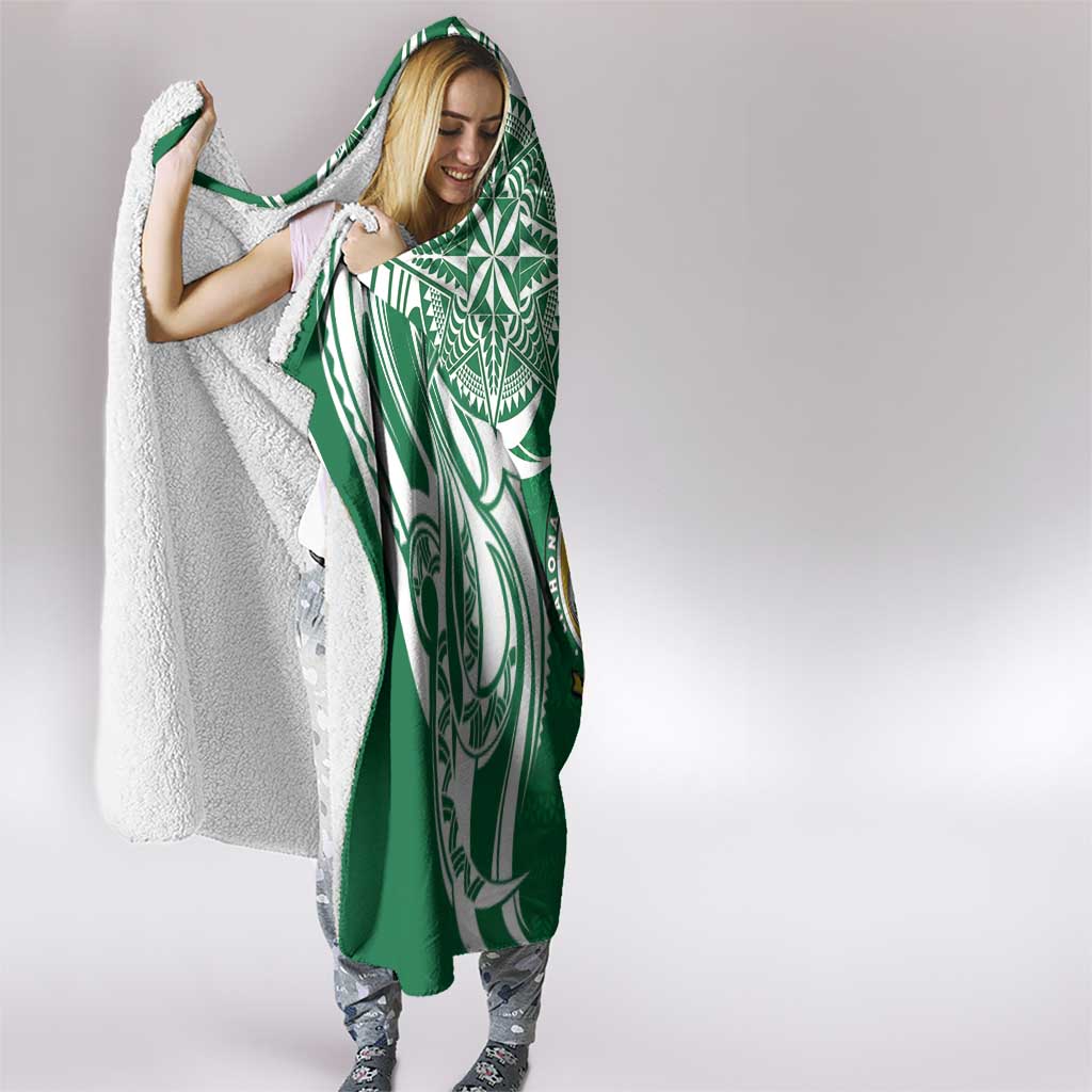 Personalised Liahona - Saineha High School Hooded Blanket Tongan Ngatu Pattern - Polynesian Pride