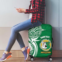 Personalised Liahona - Saineha High School Luggage Cover Tongan Ngatu Pattern - Polynesian Pride