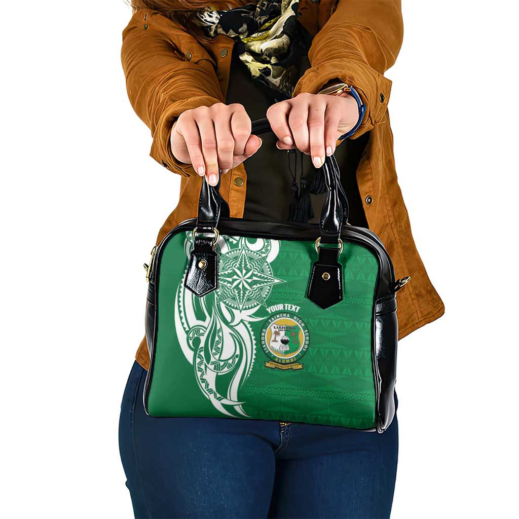 Personalised Liahona - Saineha High School Shoulder Handbag Tongan Ngatu Pattern - Polynesian Pride