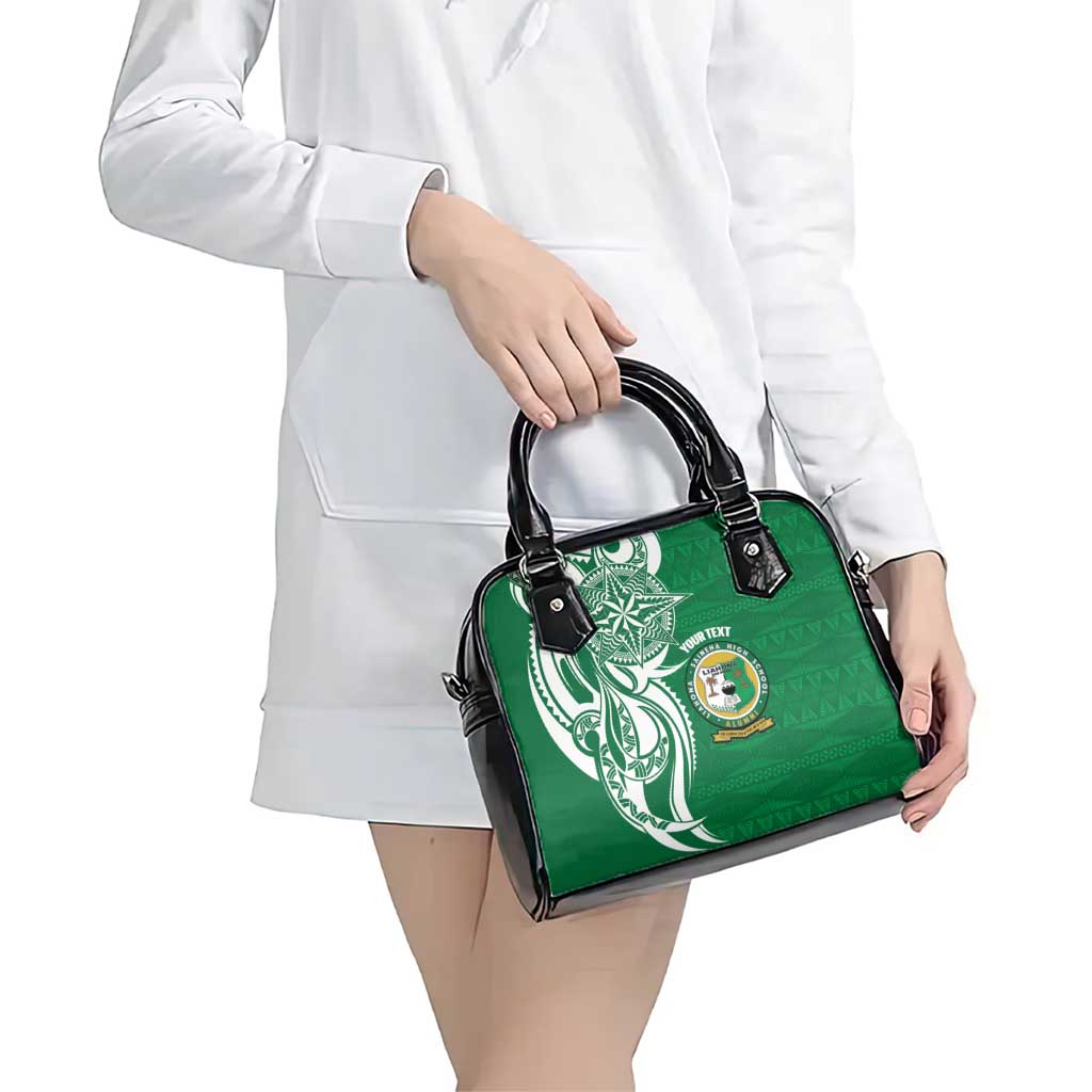 Personalised Liahona - Saineha High School Shoulder Handbag Tongan Ngatu Pattern - Polynesian Pride