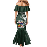 Personalised Tonga Takuilau College Family Matching Mermaid Dress and Hawaiian Shirt Est 1975 Tongan Ngatu Pattern LT14 - Polynesian Pride