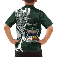 Personalised Tonga Takuilau College Family Matching Puletasi and Hawaiian Shirt Est 1975 Tongan Ngatu Pattern LT14 - Polynesian Pride