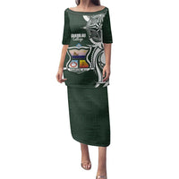 Personalised Tonga Takuilau College Family Matching Puletasi and Hawaiian Shirt Est 1975 Tongan Ngatu Pattern LT14 Mom's Dress Green - Polynesian Pride