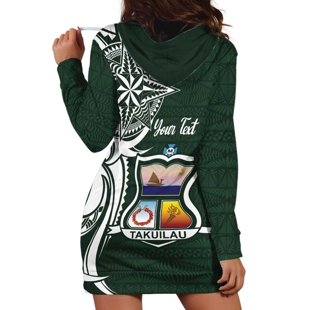 Personalised Tonga Takuilau College Hoodie Dress Est 1975 Tongan Ngatu Pattern LT14 - Polynesian Pride