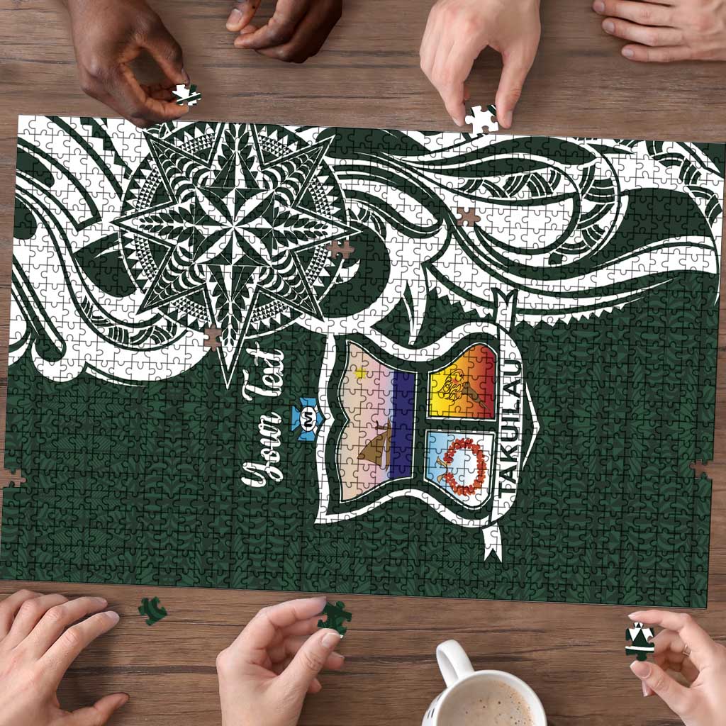 Personalised Tonga Takuilau College Puzzle Est 1975 Tongan Ngatu Pattern LT14 - Polynesian Pride