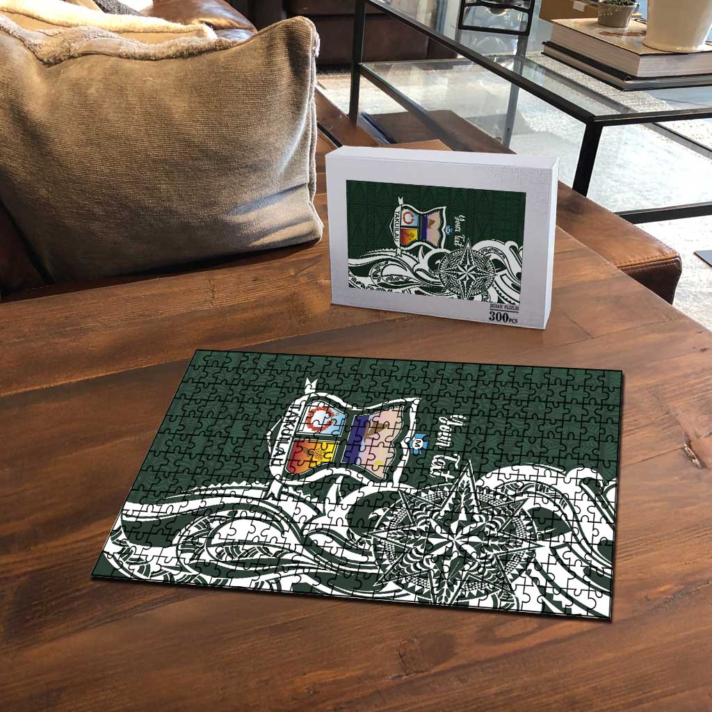 Personalised Tonga Takuilau College Puzzle Est 1975 Tongan Ngatu Pattern LT14 - Polynesian Pride