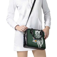 Personalised Tonga Takuilau College Shoulder Handbag Est 1975 Tongan Ngatu Pattern - Polynesian Pride