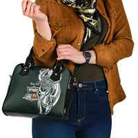 Personalised Tonga Takuilau College Shoulder Handbag Est 1975 Tongan Ngatu Pattern - Polynesian Pride