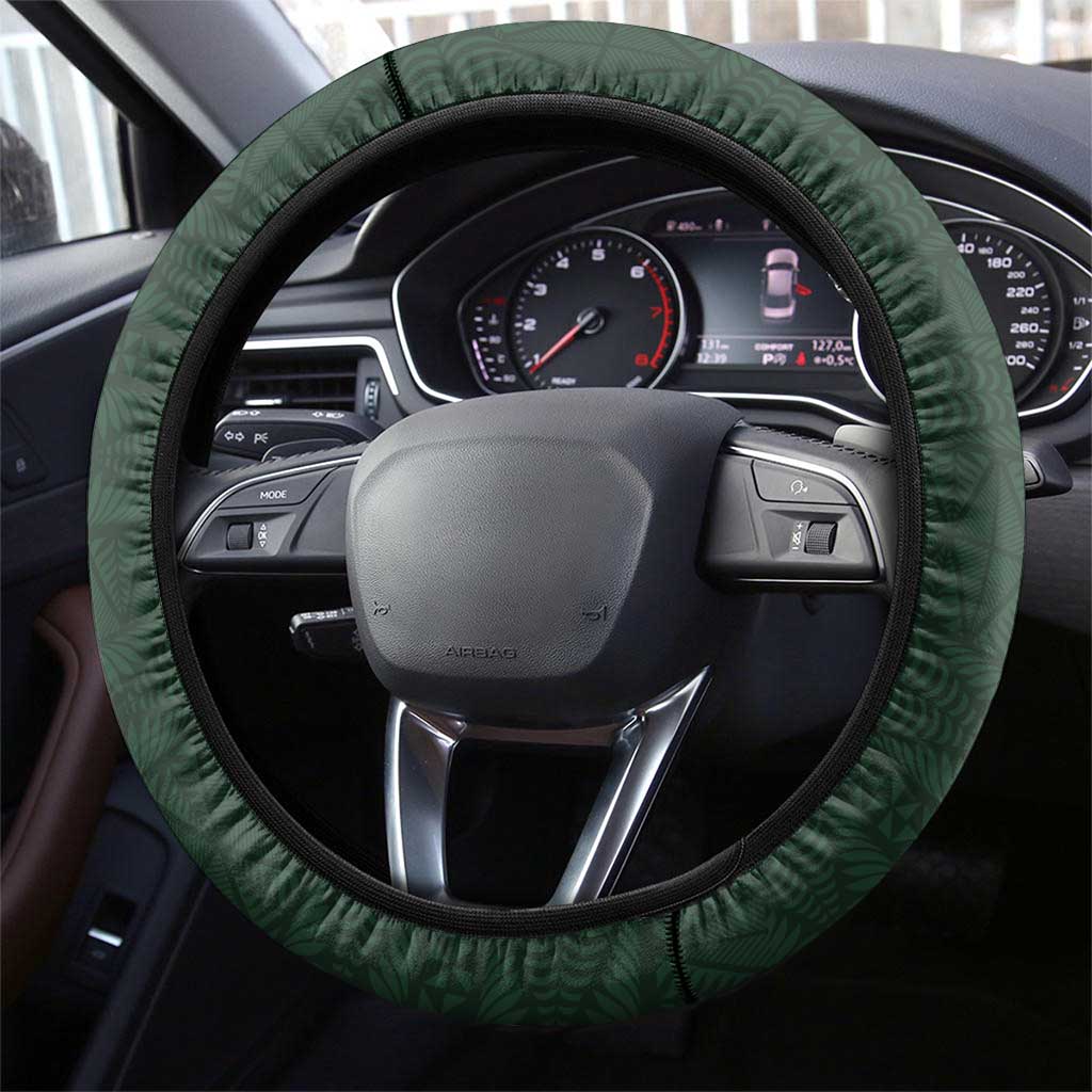 Tonga Takuilau College Steering Wheel Cover Est 1975 Tongan Ngatu Pattern - Polynesian Pride