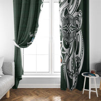 Personalised Tonga Takuilau College Window Curtain Est 1975 Tongan Ngatu Pattern - Polynesian Pride