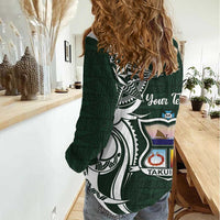 Personalised Tonga Takuilau College Women Casual Shirt Est 1975 Tongan Ngatu Pattern LT14 - Polynesian Pride