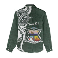 Personalised Tonga Takuilau College Women Casual Shirt Est 1975 Tongan Ngatu Pattern LT14 - Polynesian Pride