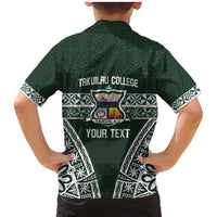 Personalised Tonga Takuilau College Family Matching Mermaid Dress and Hawaiian Shirt 50th Anniversary Ngatu Kupesi LT14 - Polynesian Pride