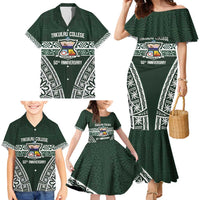 Personalised Tonga Takuilau College Family Matching Mermaid Dress and Hawaiian Shirt 50th Anniversary Ngatu Kupesi LT14 - Polynesian Pride