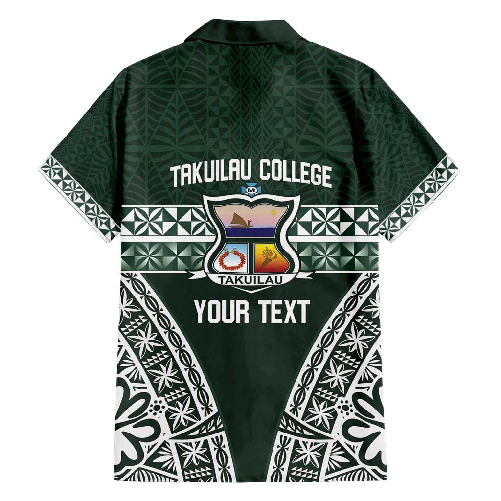 Personalised Tonga Takuilau College Family Matching Off Shoulder Short Dress and Hawaiian Shirt 50th Anniversary Ngatu Kupesi LT14 - Polynesian Pride