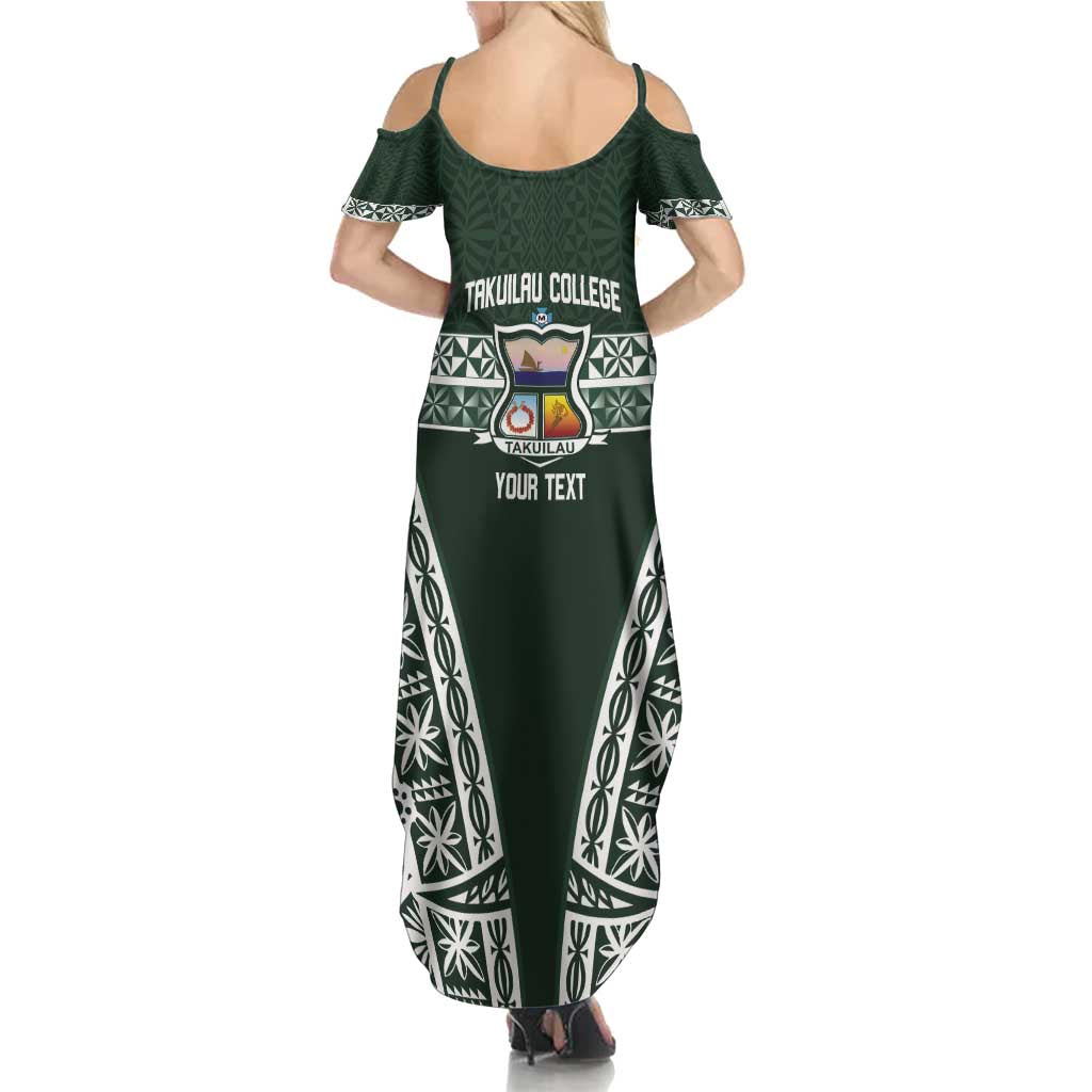Personalised Tonga Takuilau College Family Matching Summer Maxi Dress and Hawaiian Shirt 50th Anniversary Ngatu Kupesi LT14 - Polynesian Pride