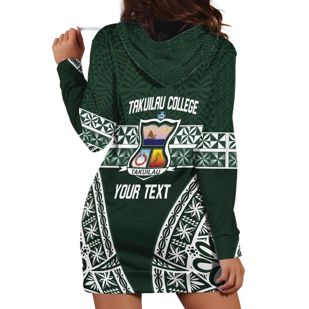 Personalised Tonga Takuilau College Hoodie Dress 50th Anniversary Ngatu Kupesi LT14 - Polynesian Pride