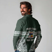 Personalised Tonga Takuilau College Long Sleeve Polo Shirt 50th Anniversary Ngatu Kupesi LT14 - Polynesian Pride