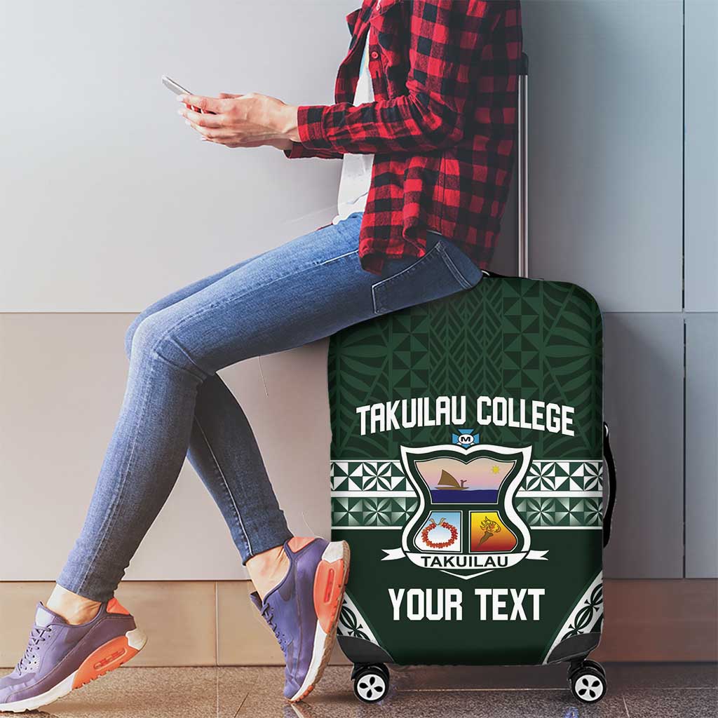 Personalised Tonga Takuilau College Luggage Cover 50th Anniversary Ngatu Kupesi - Polynesian Pride