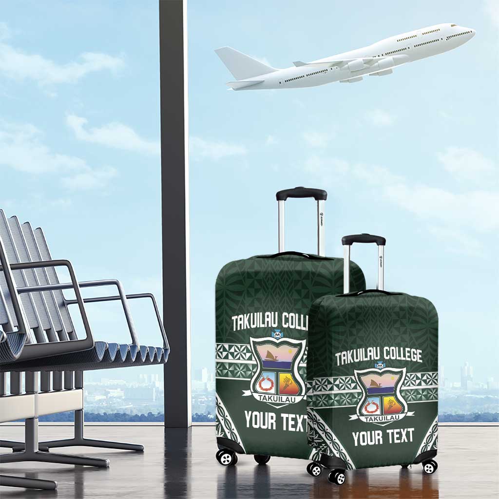 Personalised Tonga Takuilau College Luggage Cover 50th Anniversary Ngatu Kupesi - Polynesian Pride