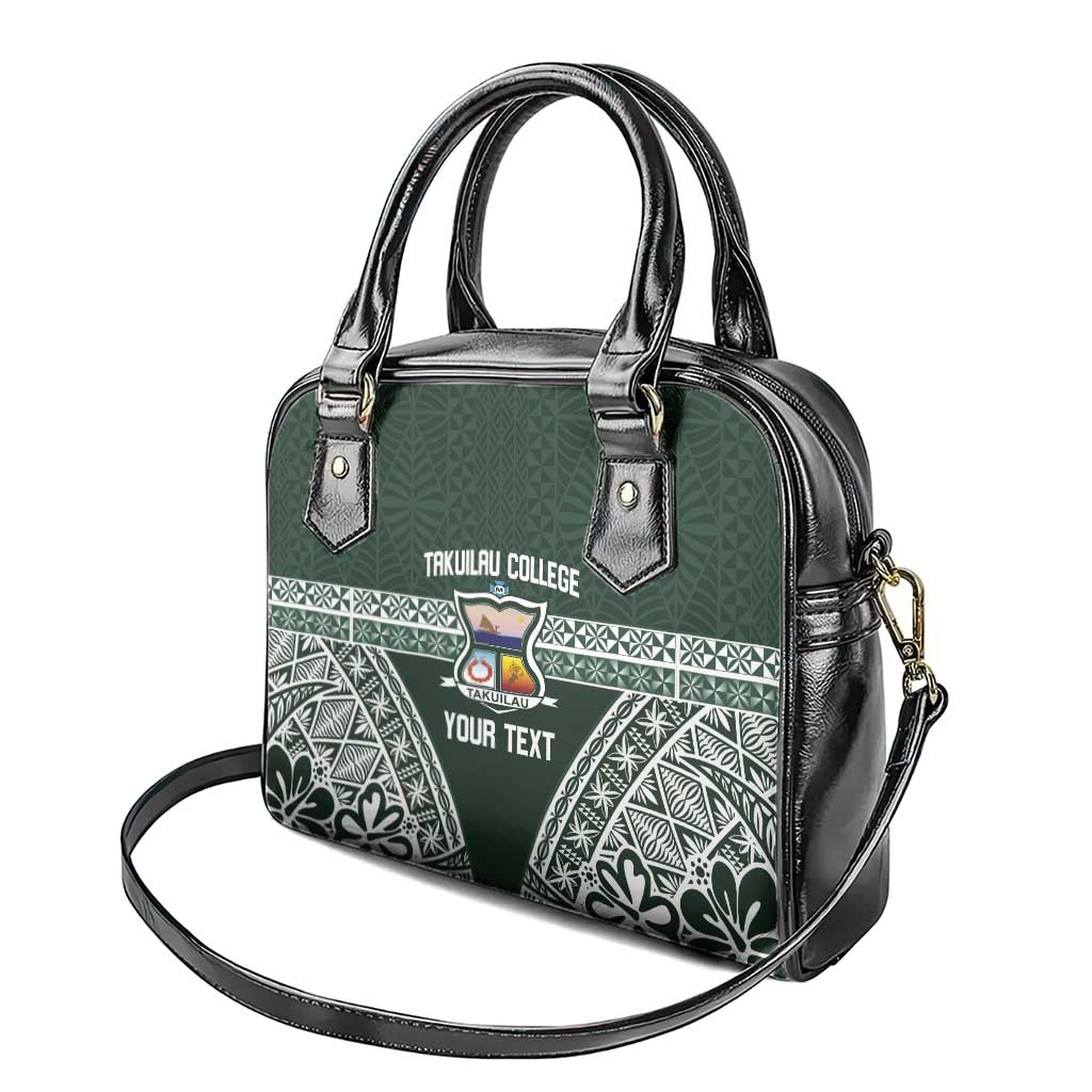 Personalised Tonga Takuilau College Shoulder Handbag 50th Anniversary Ngatu Kupesi - Polynesian Pride