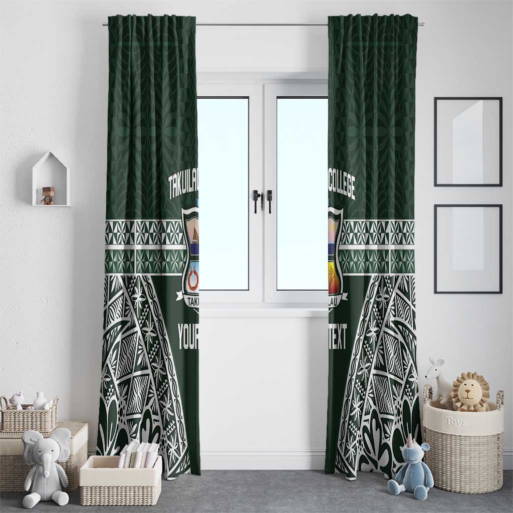 Personalised Tonga Takuilau College Window Curtain 50th Anniversary Ngatu Kupesi - Polynesian Pride