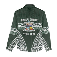 Personalised Tonga Takuilau College Women Casual Shirt 50th Anniversary Ngatu Kupesi LT14 - Polynesian Pride
