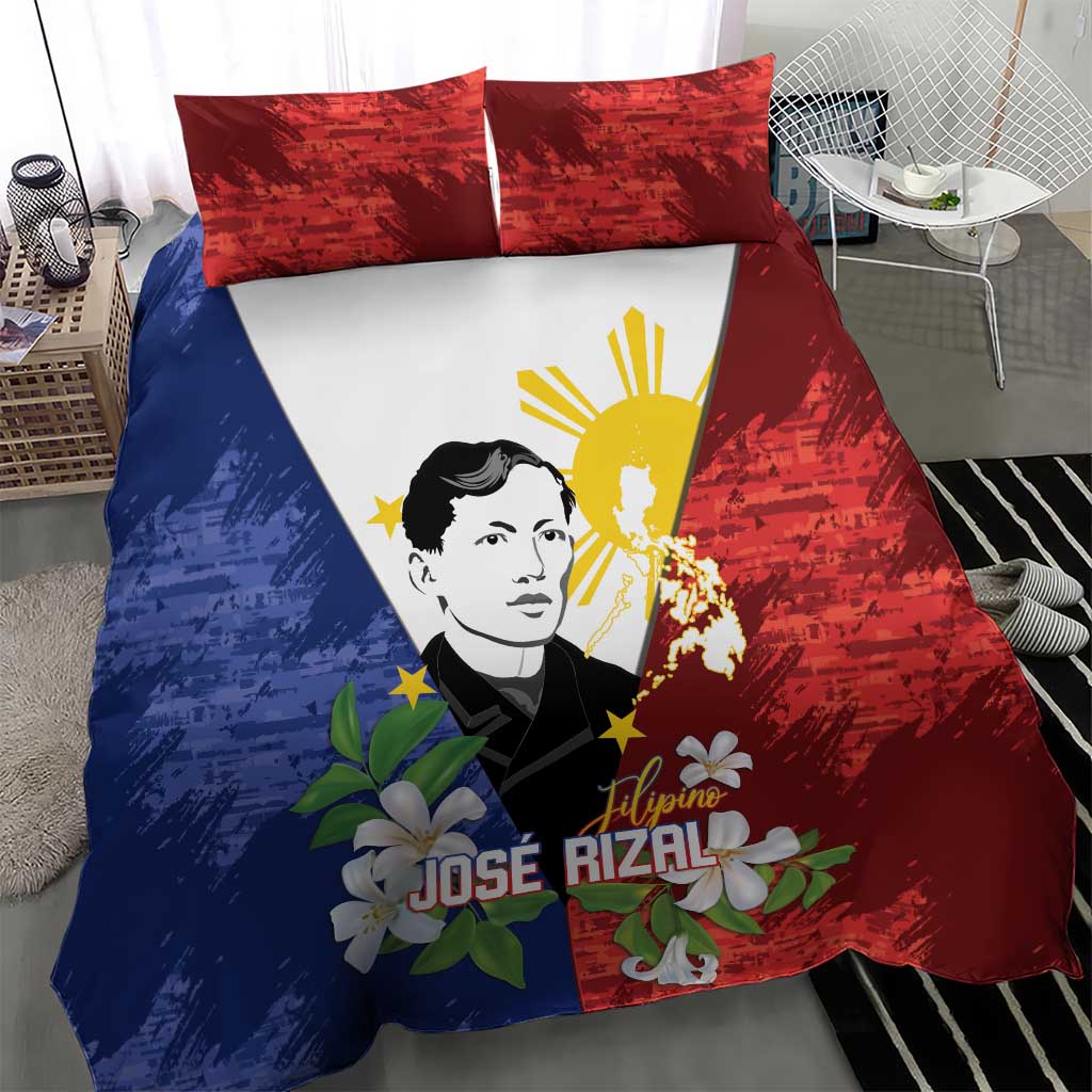 Philippines Rizal Day Bedding Set Filipino Sampaguita Grunge Style LT14 - Polynesian Pride
