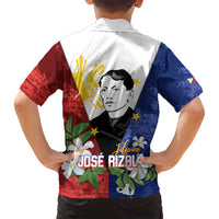 Philippines Rizal Day Family Matching Long Sleeve Bodycon Dress and Hawaiian Shirt Filipino Sampaguita Grunge Style LT14 - Polynesian Pride