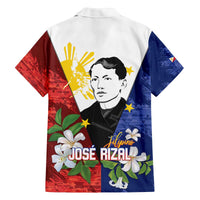 Philippines Rizal Day Family Matching Off The Shoulder Long Sleeve Dress and Hawaiian Shirt Filipino Sampaguita Grunge Style LT14 - Polynesian Pride