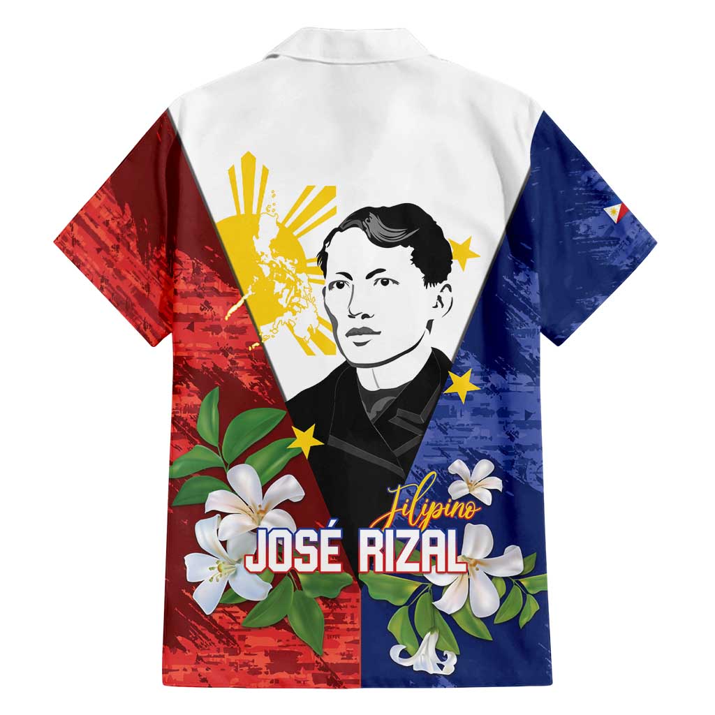 Philippines Rizal Day Family Matching Off Shoulder Maxi Dress and Hawaiian Shirt Filipino Sampaguita Grunge Style LT14 - Polynesian Pride