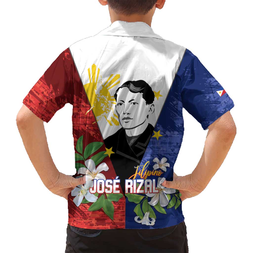 Philippines Rizal Day Family Matching Summer Maxi Dress and Hawaiian Shirt Filipino Sampaguita Grunge Style LT14 - Polynesian Pride