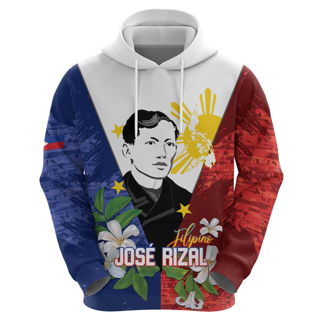 Philippines Rizal Day Hoodie Filipino Sampaguita Grunge Style - Polynesian Pride