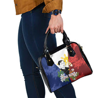 Philippines Rizal Day Shoulder Handbag Filipino Sampaguita Grunge Style - Polynesian Pride