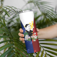 Philippines Rizal Day Skinny Tumbler Filipino Sampaguita Grunge Style LT14 - Polynesian Pride