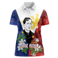 Philippines Rizal Day Women Polo Shirt Filipino Sampaguita Grunge Style - Polynesian Pride