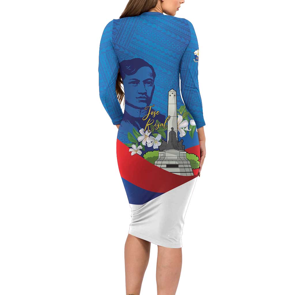 Philippines Rizal Day Family Matching Long Sleeve Bodycon Dress and Hawaiian Shirt Filipino Motto Stella Polynesian Pattern LT14 - Polynesian Pride