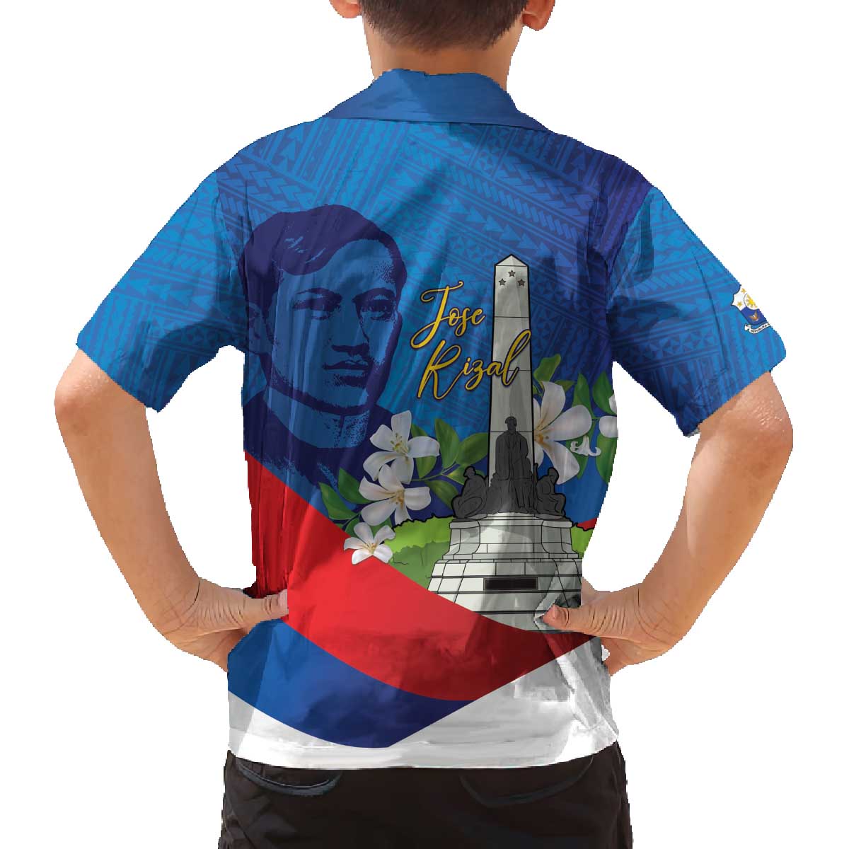 Philippines Rizal Day Family Matching Off The Shoulder Long Sleeve Dress and Hawaiian Shirt Filipino Motto Stella Polynesian Pattern LT14 - Polynesian Pride