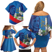 Philippines Rizal Day Family Matching Off Shoulder Short Dress and Hawaiian Shirt Filipino Motto Stella Polynesian Pattern LT14 - Polynesian Pride