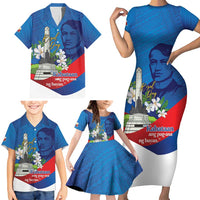Philippines Rizal Day Family Matching Short Sleeve Bodycon Dress and Hawaiian Shirt Filipino Motto Stella Polynesian Pattern LT14 - Polynesian Pride