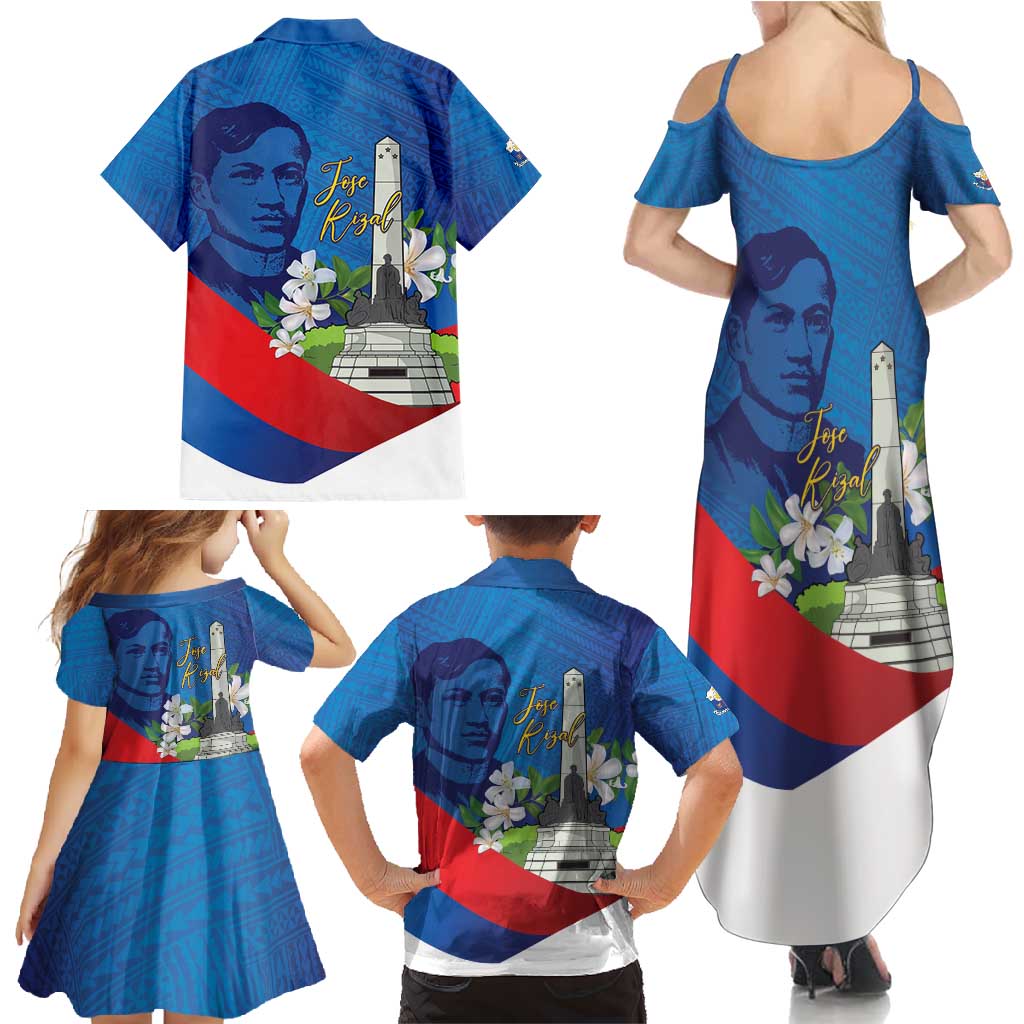 Philippines Rizal Day Family Matching Summer Maxi Dress and Hawaiian Shirt Filipino Motto Stella Polynesian Pattern LT14 - Polynesian Pride