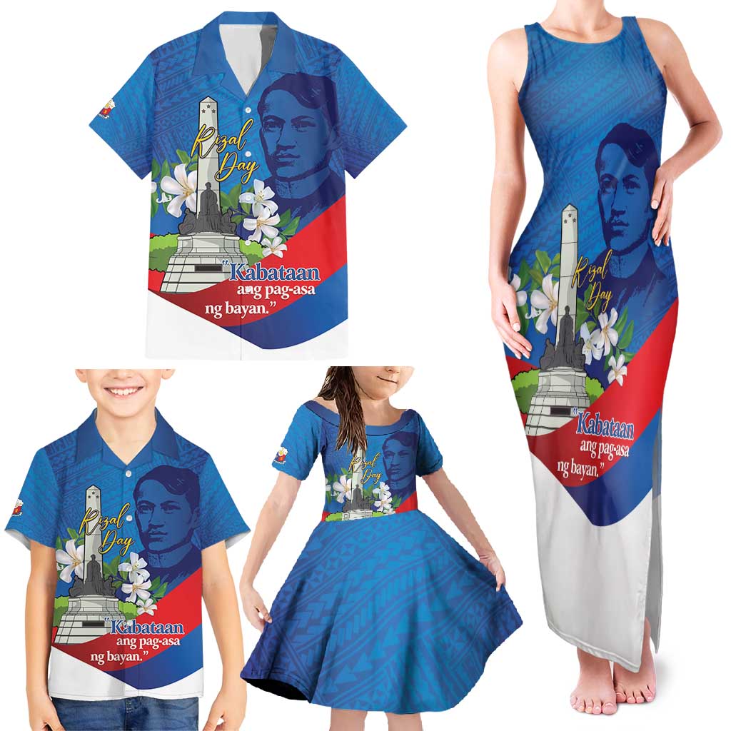 Philippines Rizal Day Family Matching Tank Maxi Dress and Hawaiian Shirt Filipino Motto Stella Polynesian Pattern LT14 - Polynesian Pride