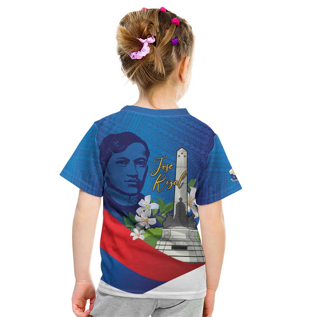 Philippines Rizal Day Kid T Shirt Filipino Motto Stella Polynesian Pattern LT14 - Polynesian Pride